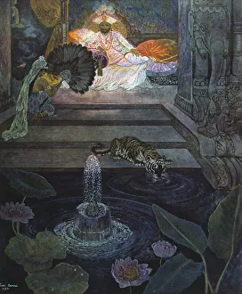 Au Jardin des Gemmes, 1924. Artist: Leon Carre Au Jardin des Gemmes, 1924. Artist: Leon Carre
