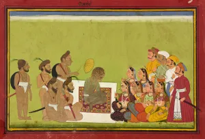 An Audience with Rom Rishi, ca. 1700-1725. Creator: Unknown An Audience with Rom Rishi, ca. 1700-1725. Creator: Unknown