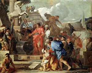 Augustus before the Tomb of Alexander the Great, 17th century. Artist: Sebastien Bourdon Augustus before the Tomb of Alexander the Great, 17th century. Artist: Sebastien Bourdon