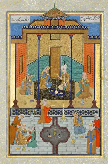 Bahram Gur in the Sandal Palace on Thursday, Folio 230 from a Khamsa..., A.H. 931/A.D Bahram Gur in the Sandal Palace on Thursday, Folio 230 from a Khamsa..., A.H. 931/A.D