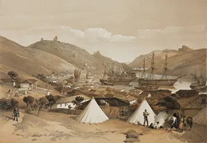 Balaclava. View onto the sea, 1855. Artist: Simpson, William (1832-1898) Balaclava. View onto the sea, 1855. Artist: Simpson, William (1832-1898)