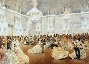 Ball in the Concert Hall of the Winter Palace during the Official Visit of Nasir al-Din Shah in May Artist: Zichy
