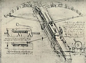 Leonardo Da Vinci Prints: Leonardo da Vinci's Ballista Print, 1928
