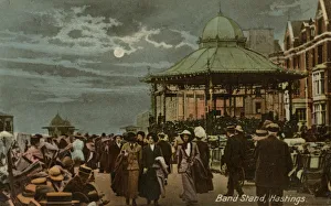 Band stand, Hastings, Sussex, c1914.Artist: Milton Band stand, Hastings, Sussex, c1914.Artist: Milton