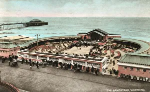 The bandstand, Worthing, West Sussex, early 20th century The bandstand, Worthing, West Sussex, early 20th century