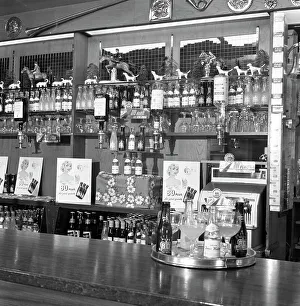 Bar of the Cavalier pub, Ravenfield, near Rotherham, South Yorkshire, 1963. Artist Bar of the Cavalier pub, Ravenfield, near Rotherham, South Yorkshire, 1963. Artist
