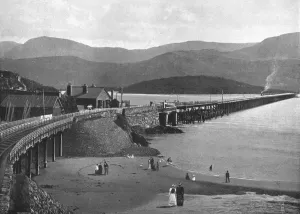 Barmouth Bridge and Cader Idris, c1900. Artist: H Owen Barmouth Bridge and Cader Idris, c1900. Artist: H Owen