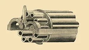 Barrel of Gatling gun, c1872. Creator: Unknown Barrel of Gatling gun, c1872. Creator: Unknown