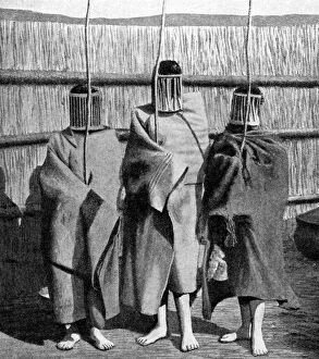 Related Images Gallery: Basuto girl brides during a period of initiation into the adult tribal society, Lesotho, 1922