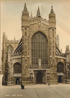 West Front Architecture Prints: Bath Abbey, West front, c1925