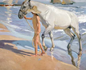 Joaquín 1863 1923 Gallery: Bathing of a Horse. Artist: Sorolla y Bastida, Joaquin (1863-1923)