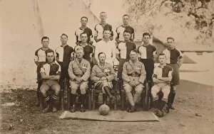 Poona Gallery: The Battalion Football Team of the First Battalion, The Queens Own Royal West Kent Regiment. Poona