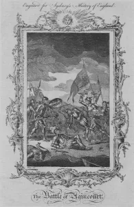 Titled Gallery: The Battle of Agincourt, 1773. Creator: William Walker
