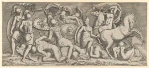 Letterbox Format Gallery: Battle of Amazons, 1547. Creator: Leon Davent