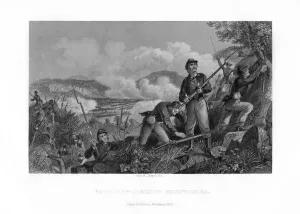 The Battle of Lookout Mountain, Tennessee, 24 November 1863 (1862-1867).Artist: John R Chapin The Battle of Lookout Mountain, Tennessee, 24 November 1863 (1862-1867).Artist: John R Chapin