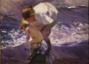 Joaquín 1863 1923 Gallery: On the beach. Artist: Sorolla y Bastida, Joaquin (1863-1923)