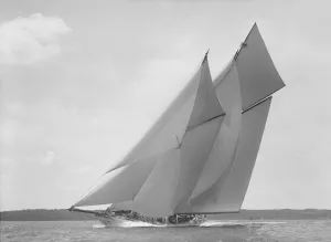 Lee Bow Gallery: The beautiful schooner Meteor IV, 1911. Creator: Kirk & Sons of Cowes
