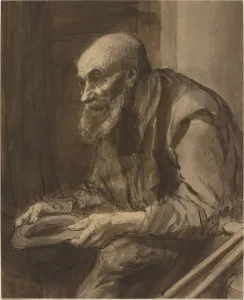 Beggar with Crutches. Creator: Alphonse Legros Beggar with Crutches. Creator: Alphonse Legros