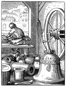 Bell and cannon caster, 16th century (1849). Artist: Jost Amman Bell and cannon caster, 16th century (1849). Artist: Jost Amman