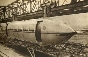 The Bennie Railplane, 1930, (1933). Creator: Unknown The Bennie Railplane, 1930, (1933). Creator: Unknown