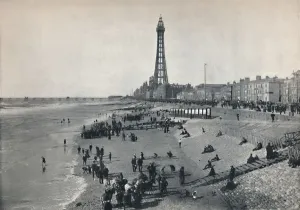 Poster Prints: Blackpool Print - View of the Front, 1895