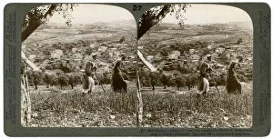 Bethany, as seen from the eastern slope of the Mount of Olives, Palestine, 1899.Artist: Underwood & Underwood Bethany, as seen from the eastern slope of the Mount of Olives, Palestine, 1899.Artist: Underwood & Underwood
