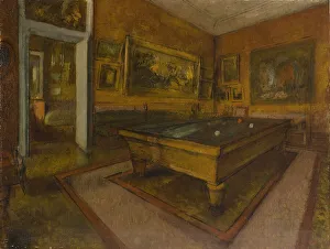 Billiard Room at Menil-Hubert, 1892. Artist: Degas, Edgar (1834-1917) Billiard Room at Menil-Hubert, 1892. Artist: Degas, Edgar (1834-1917)