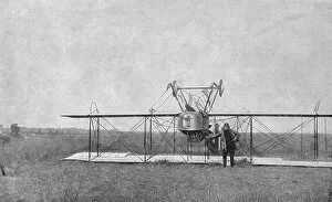 Images Dated 10th January 2007: Biplane crashed in a field, World War I, France, 1915