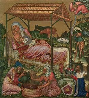 Print Collector12 Gallery: Birth of Christ, c1350 (1955). Artist: Master of the Vyssi Brod Altar