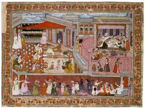 Birth in a Palace, 1760-1770. Artist: Indian Art Birth in a Palace, 1760-1770. Artist: Indian Art