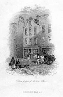 Images Dated 9th May 2007: The Birth Place of Thomas Moore, Dublin, c19th century. Artist: James Tibbitts Willmore