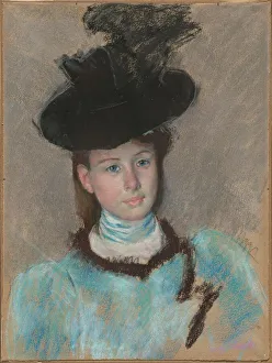 The Black Hat, c. 1890. Creator: Mary Cassatt The Black Hat, c. 1890. Creator: Mary Cassatt