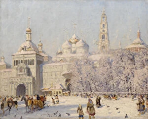 Russian Winter Gallery: Blagovest. Artist: Dubovskoy, Nikolai Nikanorovich (1859-1918)