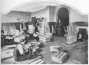 Blind basket-makers at work, Tottenham Court Road, London, c1901 (1903). Artist: Unknown Blind basket-makers at work, Tottenham Court Road, London, c1901 (1903). Artist: Unknown