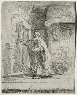 The Blindness of Tobit: The Larger Plate, 1651. Creator: Rembrandt van Rijn (Dutch The Blindness of Tobit: The Larger Plate, 1651. Creator: Rembrandt van Rijn (Dutch