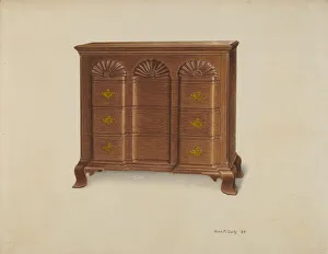 Block Front Chest of Drawers, 1936. Creator: Alvin M Gully Block Front Chest of Drawers, 1936. Creator: Alvin M Gully