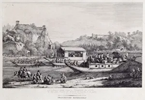 Boat Trip on the Seine, 1803. Artist: Boissieu, Jean-Jacques, de (1736-1810) Boat Trip on the Seine, 1803. Artist: Boissieu, Jean-Jacques, de (1736-1810)