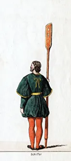 Boatman, costume design for Shakespeares play, Henry VIII, 19th century Boatman, costume design for Shakespeares play, Henry VIII, 19th century