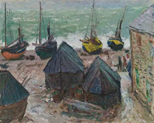 Boats on the Beach at Étretat, 1885. Creator: Claude Monet Boats on the Beach at Étretat, 1885. Creator: Claude Monet