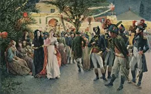 Beauharnais Gallery: Bonaparte, Kleber, Eugene De Beauharnais, Lasalle and Junot at the Tivoli Garden in Cairo