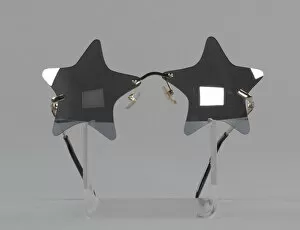 2010s Collection: Bootsy Collins style star-shaped mirrored lens sunglasses, 1993-2013. Creator: elope, inc