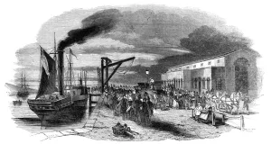 Boulogne - Embarkation of the Indian Mail, 1844. Creator: Unknown Boulogne - Embarkation of the Indian Mail, 1844. Creator: Unknown