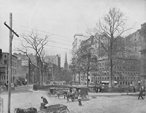 Bowling Green, New York, c1897. Creator: Unknown Bowling Green, New York, c1897. Creator: Unknown
