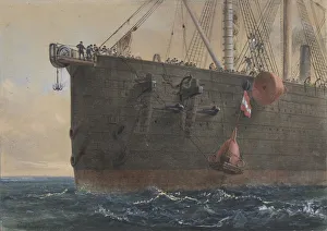 In the Bows of the Great Eastern: The Cable Broken and Lost, Preparing to Grapple In the Bows of the Great Eastern: The Cable Broken and Lost, Preparing to Grapple