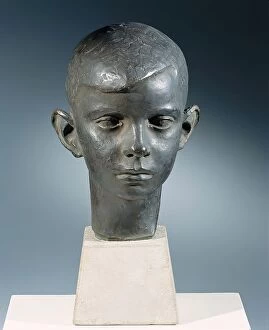 Plinth Collection: Boy's head, 1922. Creator: George Kolbe