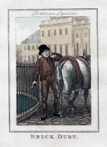 Prints of Brick Dust, Portman Square, London, 1805 London Prints: Print of Brick Dust, Portman Square, London
