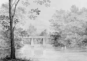 Bridge over Crumelbow Creek, David Hosack Estate, Hyde Park, New York..., ca. 1832 Bridge over Crumelbow Creek, David Hosack Estate, Hyde Park, New York..., ca. 1832