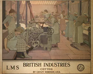 British Industries - Cotton, 1924. Artist: Robinson, Cayley (1862-1927) British Industries - Cotton, 1924. Artist: Robinson, Cayley (1862-1927)