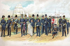 Epaulette Gallery: The British Navy, 1837-1897, (early 20th century).Artist: TS Crowther