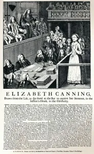 A broadside of 1754 reporting on the case of Elizabeth Canning, 1915 A broadside of 1754 reporting on the case of Elizabeth Canning, 1915